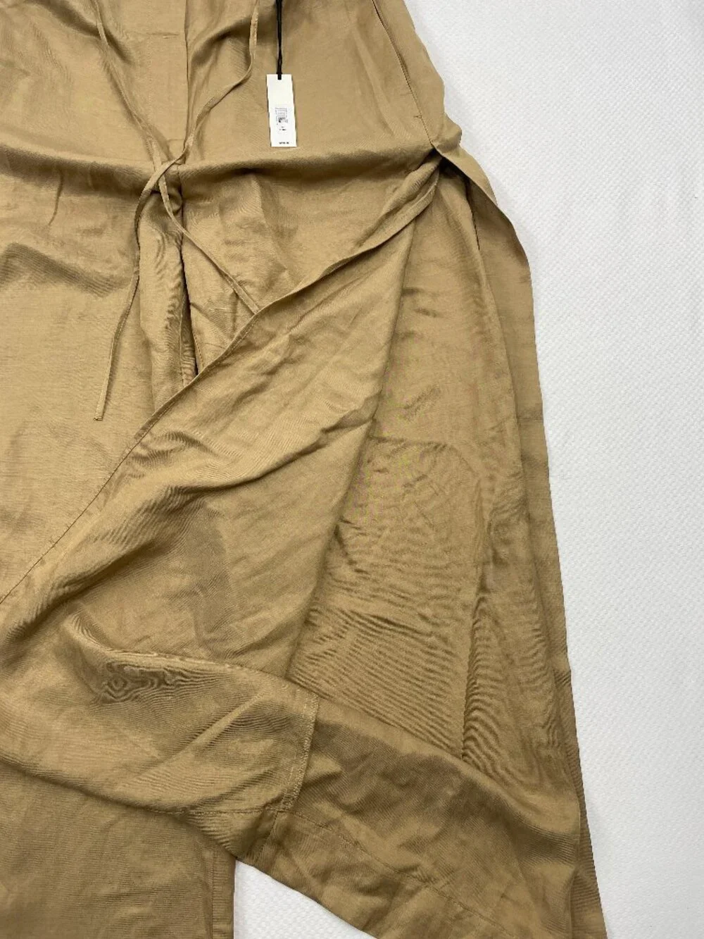 Banana Republic Tan Wide Slit Leg Linen Blend Pants Women’s 12L 12 Long NEW
